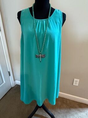 Umgee Teal Tank Dress